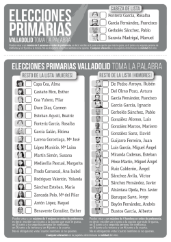 papeletas de votación - Valladolid toma la Palabra