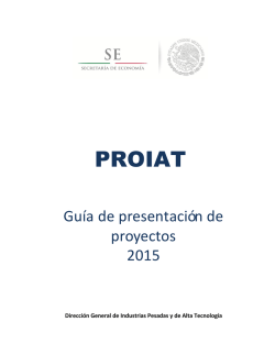 PROIAT - Secretaría de Economía