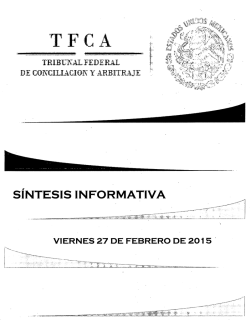 SINTESIS INFORMATIVA - Tribunal Federal de Conciliación y