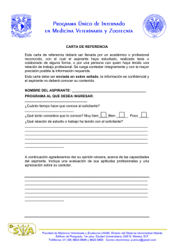 Formato de Carta de Referencia - FMVZ-UNAM