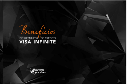 Folleto Beneficios Tarjetas VISA Infinite