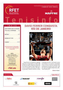 DAVID FERRER CONQUISTA R&Iacute;O DE JANEIRO