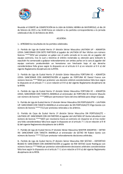 Comité Cometición 14-15 Euskal Herriko Ligak