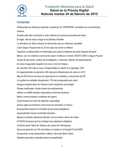 Noticias del 24 de Febrero de 2015