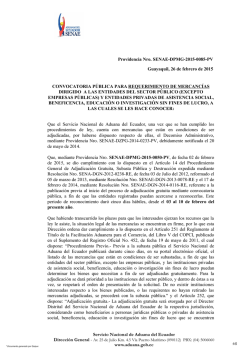 Servicio Nacional de Aduana del Ecuador www.aduana.gob.ec