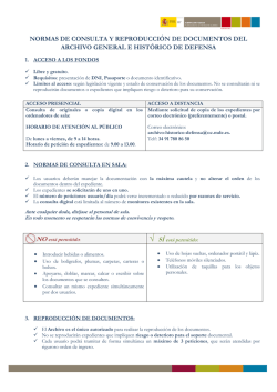 Normas generales de consulta y reproducción de documentos