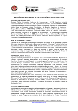 Docentes - Universidad Libre Seccional Pereira