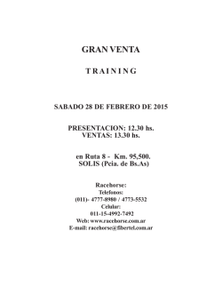 catalogo - Racehorse Argentina