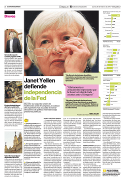 Janet Yellen defiende independencia de la Fed