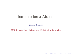 Introducción a Abaqus - Universidad Politécnica de Madrid