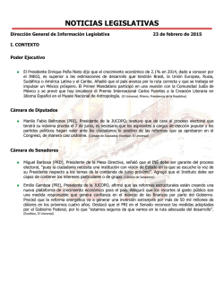 Noticias Legislativas 23/Feb/2015