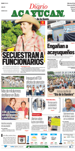 Mi&eacute;rcoles 25 de Febrero de 2015
