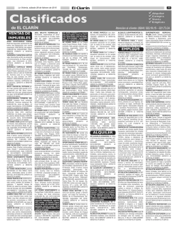 Clasificados Diario El Clar&iacute;n de La Victoria S&aacute;bado 28 de Febrero