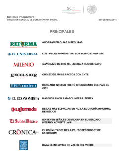 PRINCIPALES - Secretaría de Comunicaciones y Transportes