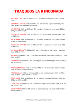 TRAQUEOS LA RINCONADA