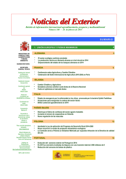 Noticias del Exterior - Ministerio de Agricultura, Alimentaci&oacute;n y