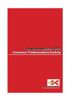 Programa político 2015 - Comunión Tradicionalista Carlista