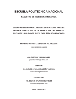 Dise&ntilde;o alternativo del sistema estructural para la segunda