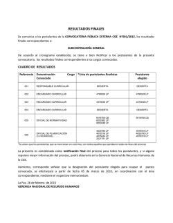 RESULTADOS FINALES