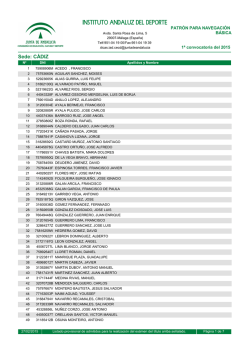 Listado provisional de admitidos