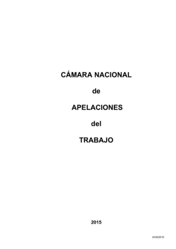 1. C&Aacute;MARA NACIONAL de APELACIONES del TRABAJO