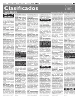 Clasificados Diario El Clar&iacute;n de La Victoria Domingo 01 de Marzo