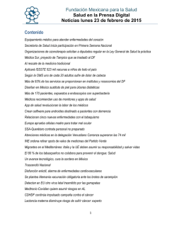 Noticias del 23 de Febrero de 2015