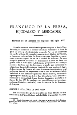 francisco de la presa, hijodalgo y mercader