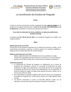 Área de las Ciencias Físico-Matemáticas y de las Ingenierías