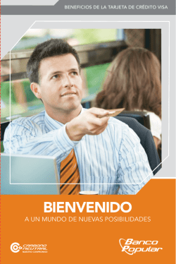 Folleto Beneficios Tarjeta Crédito Local Internacional y Oro