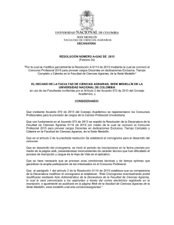 Resolución A-0114 febrero de 2015 Decanatura