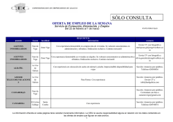 Oferta de empleo privado semanal