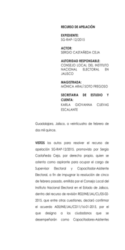 sg-rap-12/2015 actor - Tribunal Electoral del Poder Judicial de la