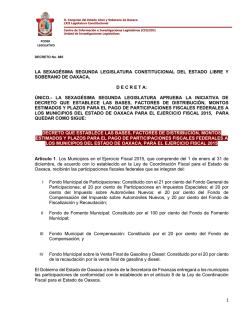 1 la sexagésima segunda legislatura constitucional del estado libre