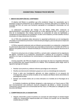 TRABAJO FIN DE MÁSTER - Universidad del País Vasco (UPV/EHU)