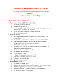 6. Temarios para el Examen de Selección (2016-I)