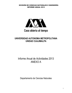 Informe 2013 - Universidad Autónoma Metropolitana