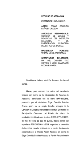 juicio para la protección de los derechos político electorales del