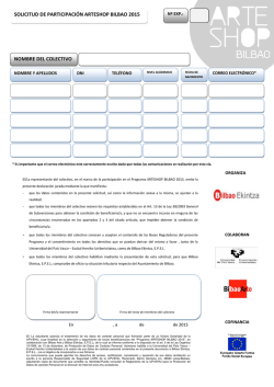 Inscripción colectivos - Universidad del País Vasco (UPV/EHU)