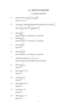 Relación ejercicios Tema 11 – Límites de funciones