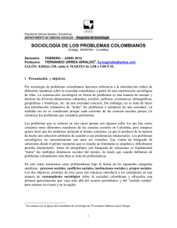 sociología de los problemas colombianos