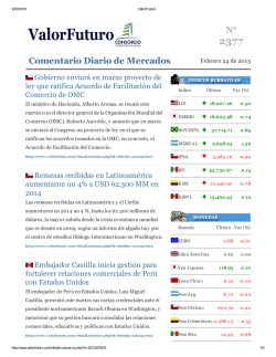 N° Comentario Diario de Mercados