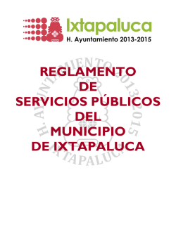 REGLAMENTO DE SERVICIOS PÚBLICOS DEL