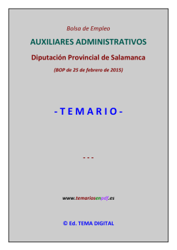 Temario Bolsa de Empleo - Auxiliares Administrativos