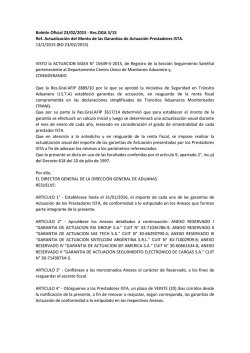 Boletín Oficial 23/02/2015 - Res.DGA 3/15 Ref. Actualización