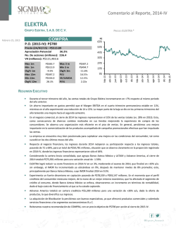 Comentario al Reporte - ELEKTRA