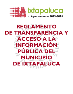 reglamento de transparencia y acceso a la información
