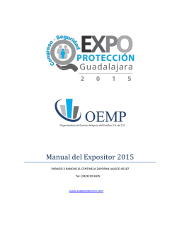 Manual del Expositor 2015 - Expo Protección Guadalajara