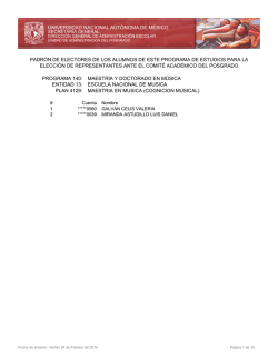 padr&oacute;n de electores de los alumnos de este programa de estudios