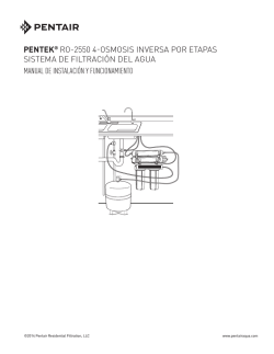 pentek® ro-2550 4-osmosis inversa por etapas sistema de filtración